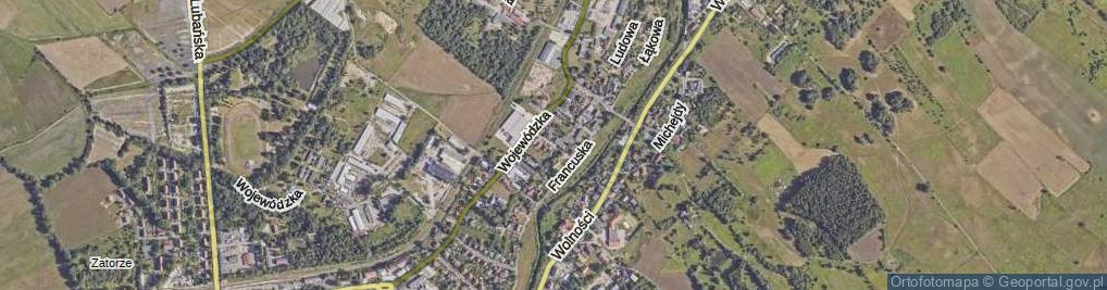 Zdjęcie satelitarne Cicha ul.